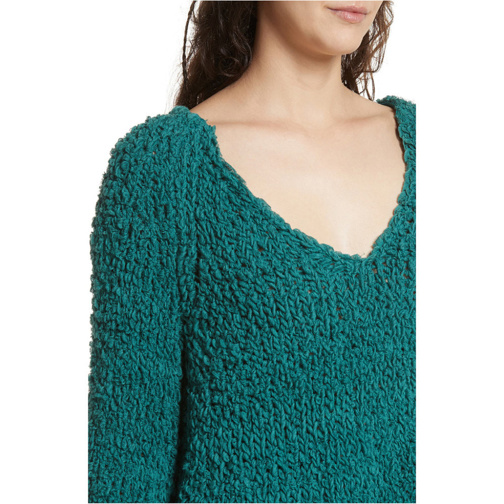 FREE PEOPLE Green Sand Dune Bell Sleeve Sweater L - Picture 5 of 8
